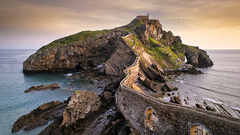 The Citadel, Basque County, Spain, bridge, spain, water, castle HD wallpaper