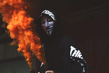 Smoke, Miscellanea, Miscellaneous, Mask, Colored Smoke, Coloured Smoke, Hood HD wallpaper