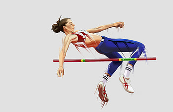 Sports illustration, Splash art, High jumper HD wallpaper