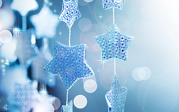 blue stars, decorations, winter, holiday, christmas HD wallpaper