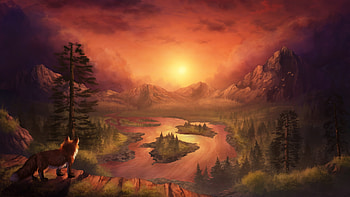 Redfox Digital Art, fox, digital-art, redfox, artist, artwork, deviantart HD wallpaper