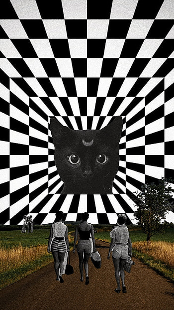 CAT VISION, espacio, surrealismo, art, gato, surrealism, space HD phone wallpaper