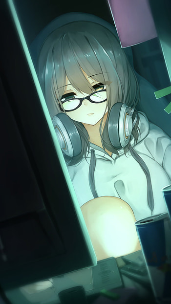 glasses, Anime, Original HD phone wallpaper