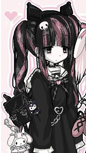 kuromi re god xd, magenta, art HD phone wallpaper