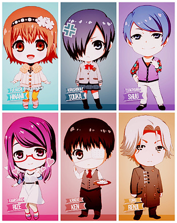 Tokyo Ghoul chibi HD phone wallpaper