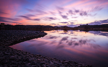 Twilight Reflections, twilight, reflections, nature HD wallpaper