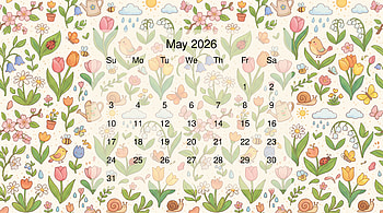 May 2026 Calendar HD wallpaper