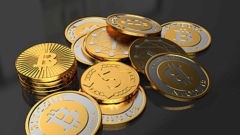 Bitcoin, Gold Coins HD wallpaper