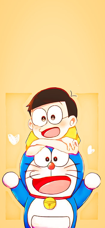 Nobita & Doremon, art, cartoon HD phone wallpaper