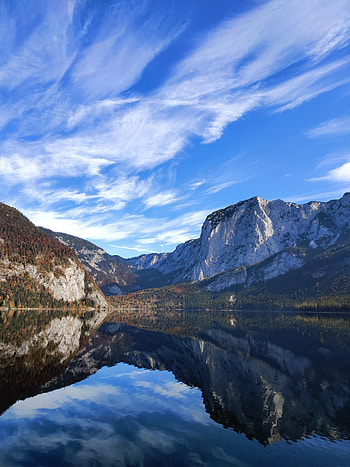 Mountains, Nature, Water, Clouds, Lake, Reflection HD phone wallpaper