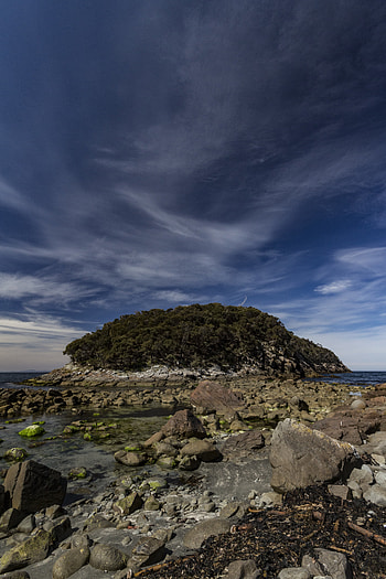 Nature, Stones, Sky, Clouds, Rocks, Island HD phone wallpaper