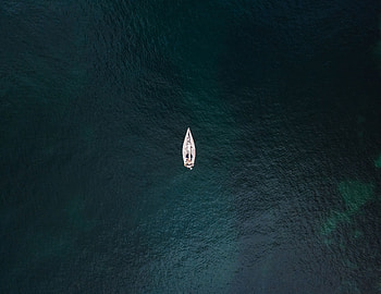 Water, Sea, View From Above, Miscellanea, Miscellaneous, Surface, Yacht HD wallpaper