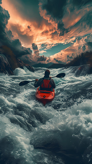 Wild river ride 2, kayaking, river, nature HD phone wallpaper