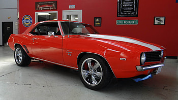 1969 Chevrolet Camaro SS, Chevy, Car, Camaro, Old-Timer, Red, Muscle, Chevrolet HD wallpaper