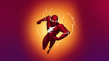 Flash Heroic Leap, flash, superheroes, artwork, digital-art, art, deviantart HD wallpaper