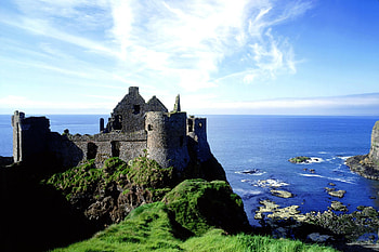 Irish Castle, , Archaic castle, Clouds HD wallpaper