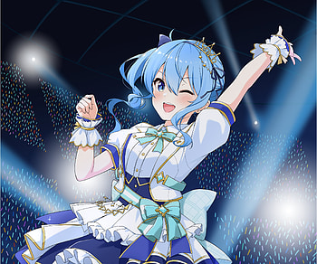 Hoshimachi Suisei, hololive, Hoshimachi Suisei, Anime, Virtual Youtuber HD wallpaper
