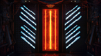 Art, Neon, Glow, Sci-Fi, Rectangle HD wallpaper