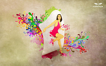 Colorize, colorful, color, colors, cute, girl HD wallpaper
