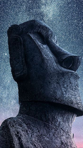 Enigmatic stone figures, Ancient Moai, Mysterious Easter Island, Man-made wonders HD phone wallpaper