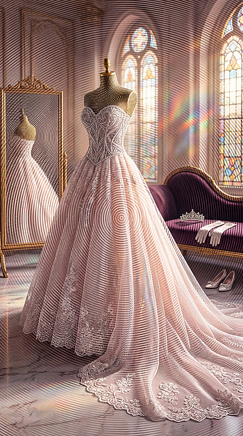 Sunlit Palace: Princess Dress , wedding dress HD phone wallpaper