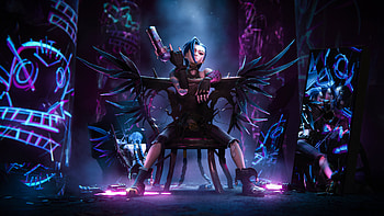 Gangster Jinx, jinx-league-of-legends, ai, league-of-legends, games, artist, artwork, digital-art, video-games HD wallpaper
