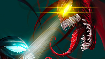 Venom X Carnage , venom, carnage, superheroes, artist, artwork, digital-art HD wallpaper