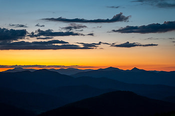 Nature, Sunset, Sky, Mountains, Horizon, Hills HD wallpaper