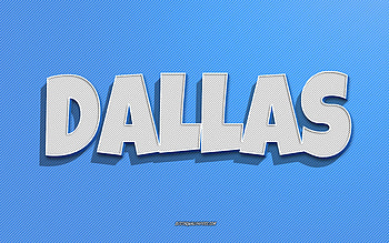 Dallas, blue lines background, with names, Dallas name, male names, Dallas greeting card, line art, with Dallas name HD wallpaper