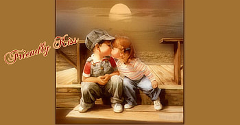 romance, kids, kiss, frienddly HD wallpaper