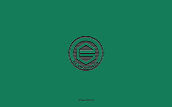 FC Groningen, green background, Dutch football team, FC Groningen emblem, Eredivisie, Groningen, Netherlands, football, FC Groningen logo HD wallpaper