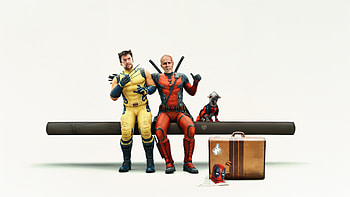 Deadpool And Wolverine Chilling, deadpool-and-wolverine, deadpool-3, wolverine, deadpool, superheroes, artwork, digital-art HD wallpaper