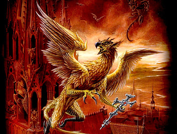 MYSTIQUE EAGLE, art, eagle, mistique, cross HD wallpaper
