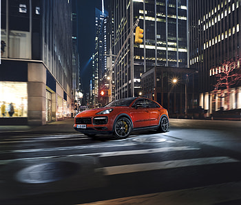 Compact SUV, orange, Porsche Cayenne HD wallpaper