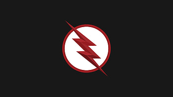 Flash Logo Minimal Black , flash, logo, superheroes, minimalism, minimalist, artist, artwork, digital-art, deviantart HD wallpaper