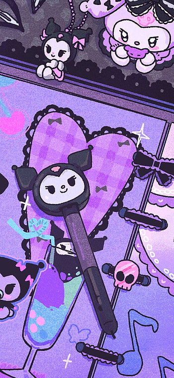 Kuromi, dark HD phone wallpaper
