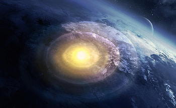Universe, Circles, Nebula, Explosion, Wave HD wallpaper