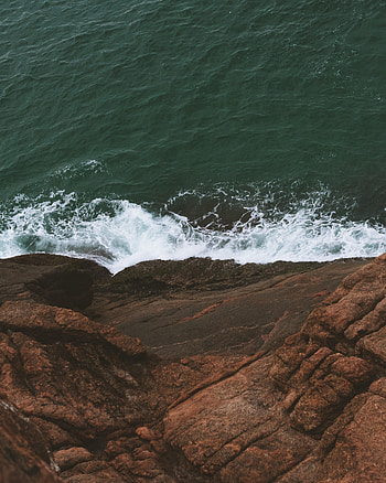 Nature, Water, Sea, Waves, Rock, Shore, Bank HD phone wallpaper