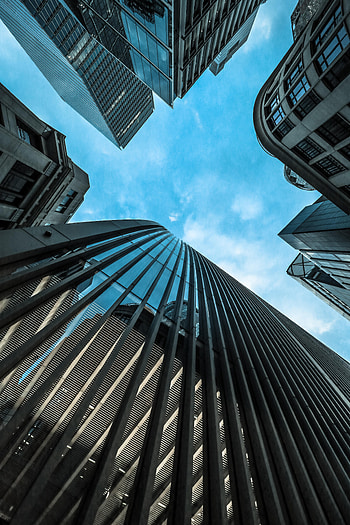 Sky, Building, Miscellanea, Miscellaneous, Skyscrapers, Bottom View HD phone wallpaper