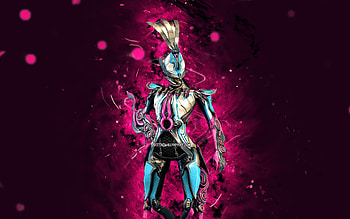 Octavia Prime, , purple neon lights, Warframe, RPG, Warframe characters, Octavia Prime Build, Warframe Builds, Octavia Prime Warframe HD wallpaper