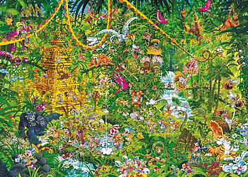 Just a Silly Puzzle, puzzle, animals, green, yellow HD wallpaper
