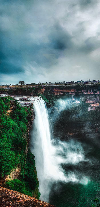 Waterfall Keoti, Rewa, scenary, green, waterfalls, nature, landscape, graphy HD phone wallpaper