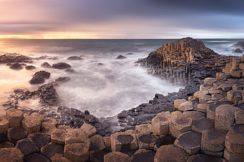 Giant Causeway, Evening, Northern Ireland, United Kingdom HD wallpaper
