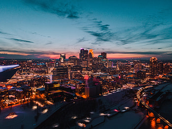 Cities, Night, City, Building, Lights, View From Above, Dark, Glow HD wallpaper