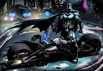 Police Chasing Batman Batmobile, batman, superheroes, artwork, artist, artstation HD wallpaper