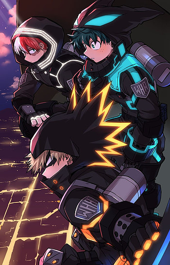 Bakugo, art, trio, mha HD phone wallpaper
