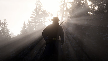 Red Dead Redemption 2 - Cowboy silhouette, Arthur Morgan, cowboy, silhouette, video game, Red Dead Redemption 2 HD wallpaper