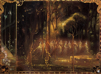 The twelve dancing princesses, fantasy, art, kinuko y craft, illustration, dark HD wallpaper