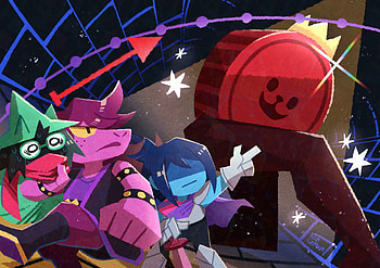 Checker Dance, Ralsei (deltarune), Susie (deltarune), Kris (deltarune), video game, deltarune HD wallpaper