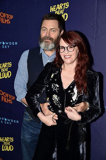 Nick Offerman, Rob Lowe, Megan Mullally, Entertainment Tonight HD phone wallpaper